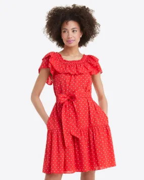 Sawyer Dress in Red Polka Dot