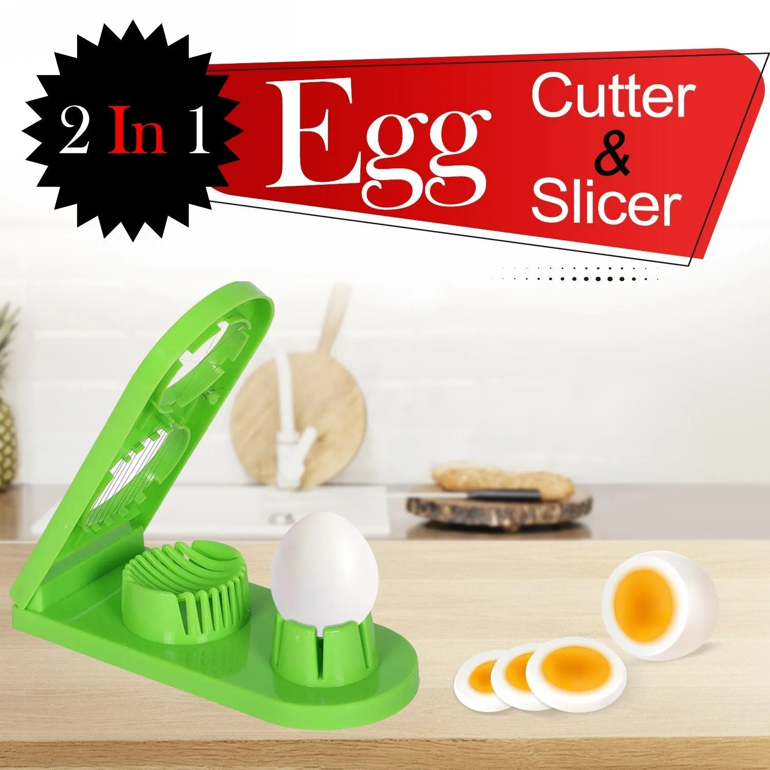 2555 Multi-Segment 2 in 1 Egg Cutter / Slicer