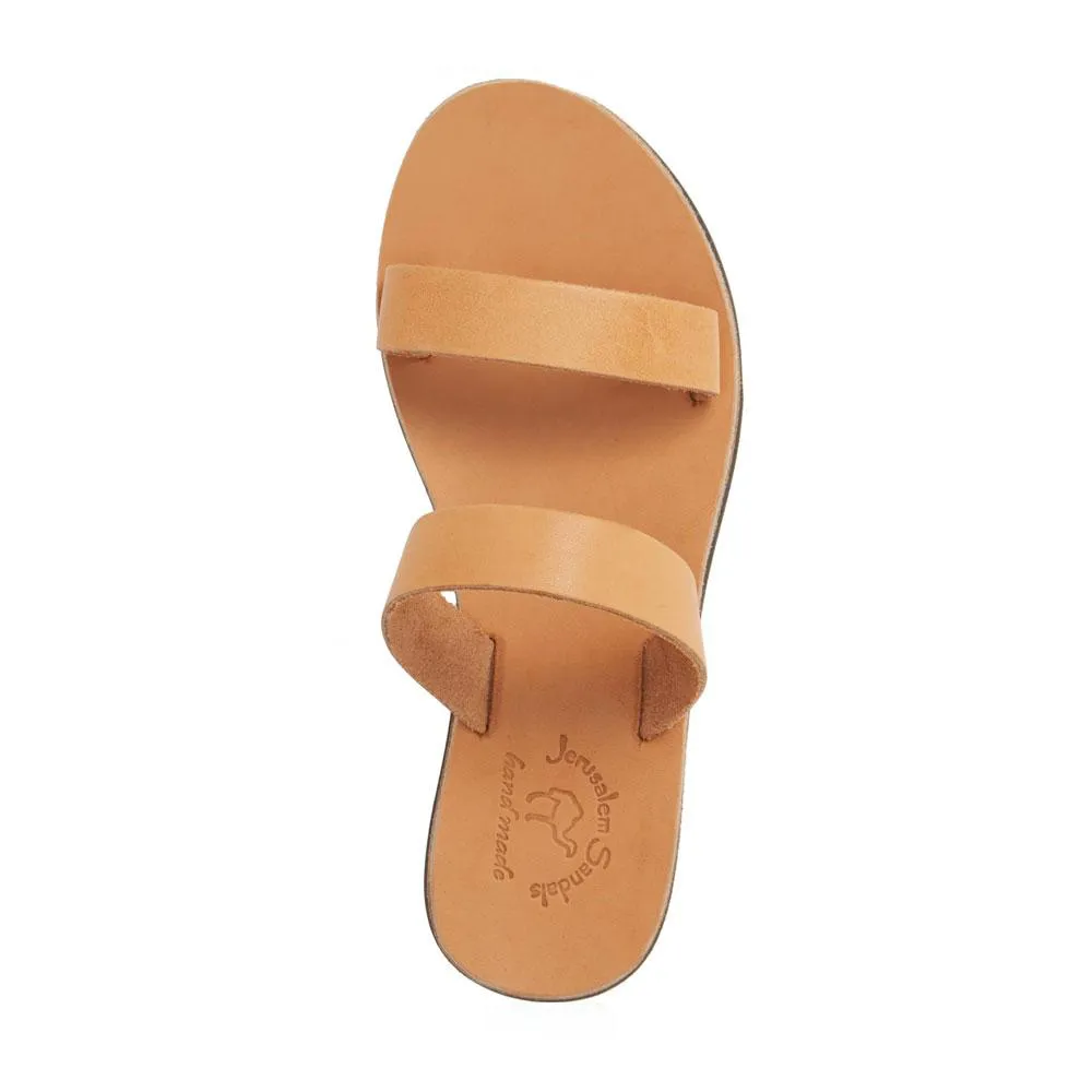 Ada - Leather Double Strap Sandal | Tan