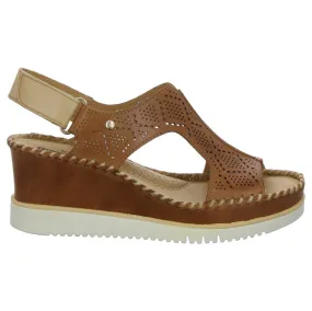 Aguadulce Perforated Leather Women's Wedge Sandals