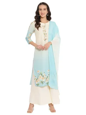 Ahalyaa Printed Sharara Kurta Dupatta Set