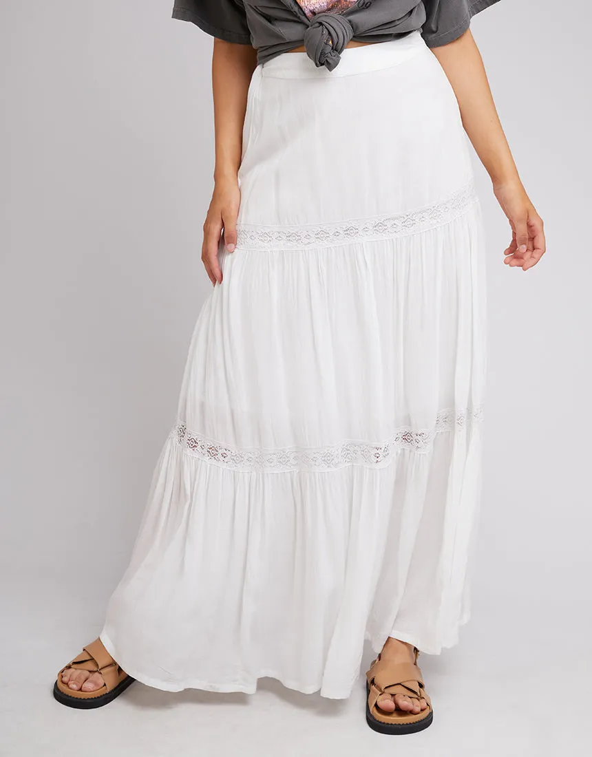 All About Eve Denver Maxi Skirt White