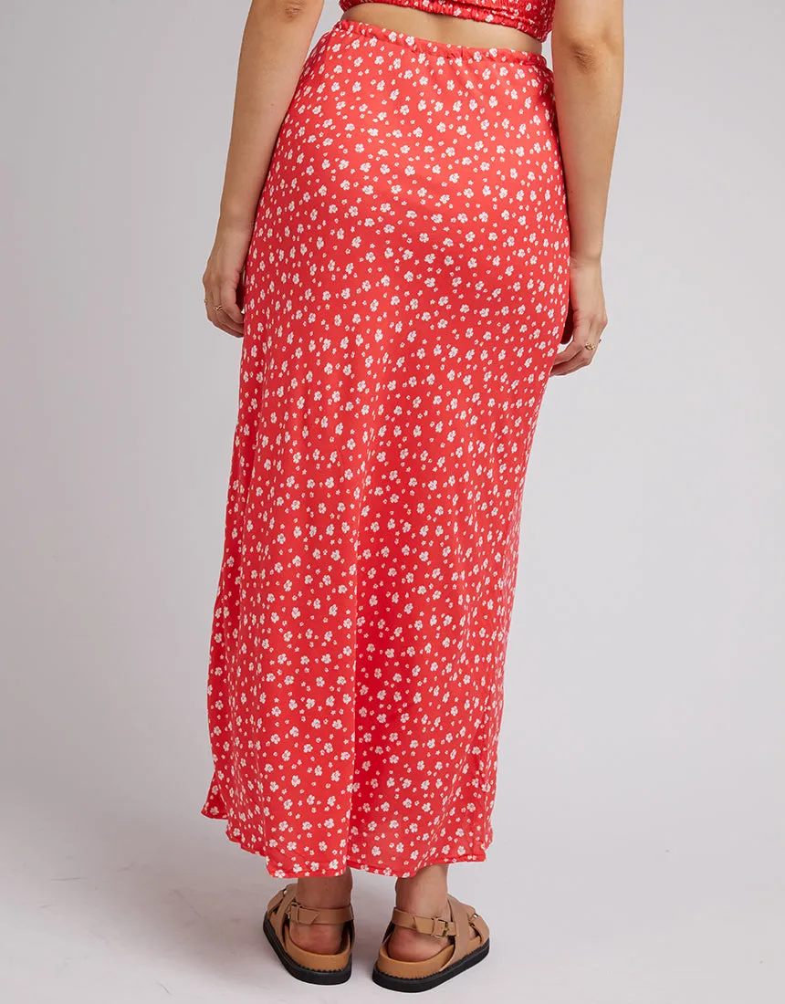 All About Eve Gigi Floral Maxi Skirt Red