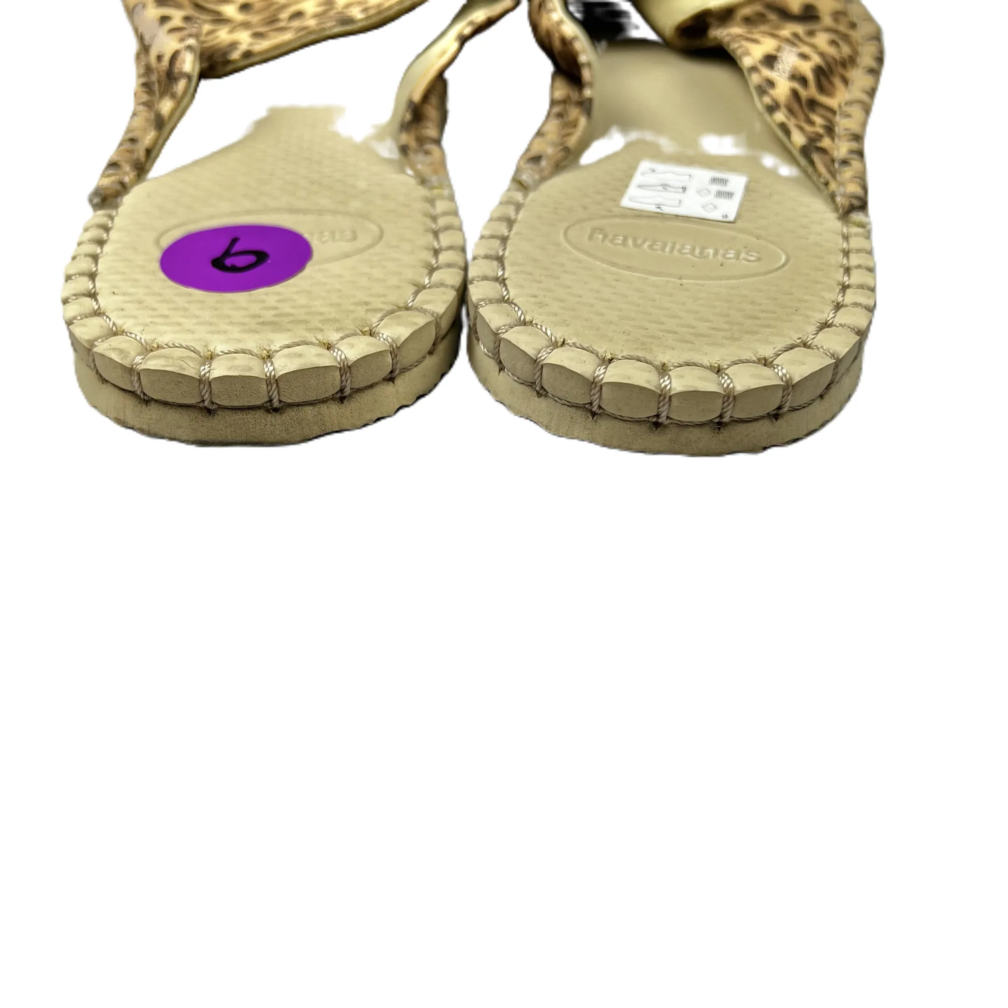 Animal Print Shoes Flats By Havaianas, Size: 9