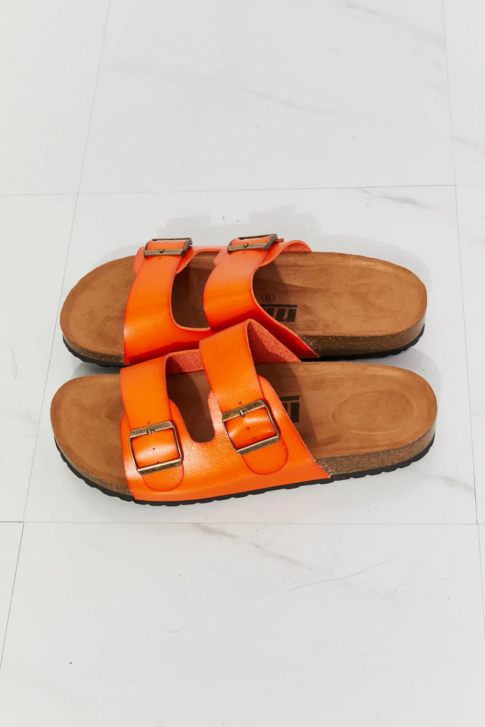 *APP EXCLUSIVE* Double Banded Slide Sandals in Orange