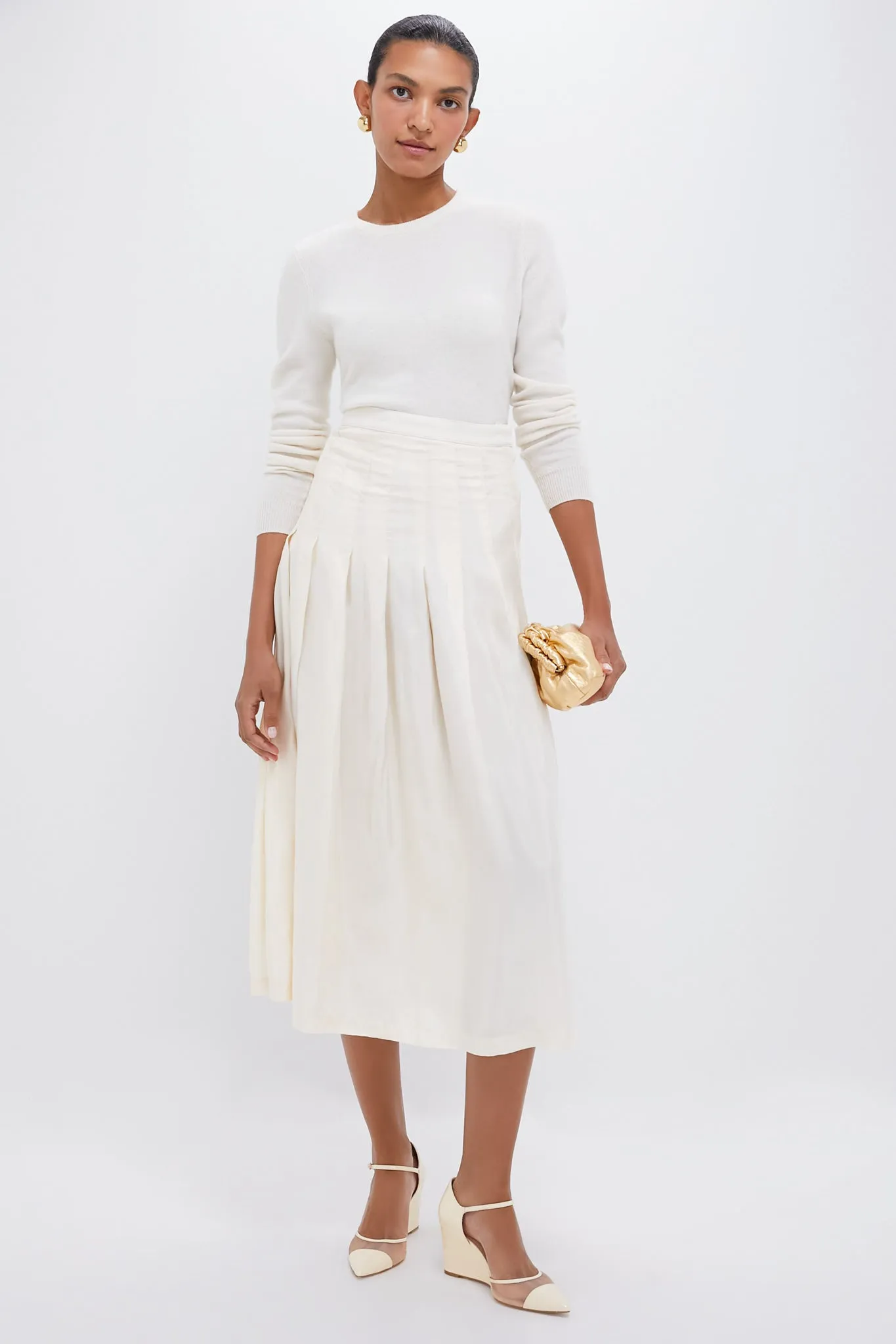 Arctic Wolf Atelier Pleated Maxi Skirt