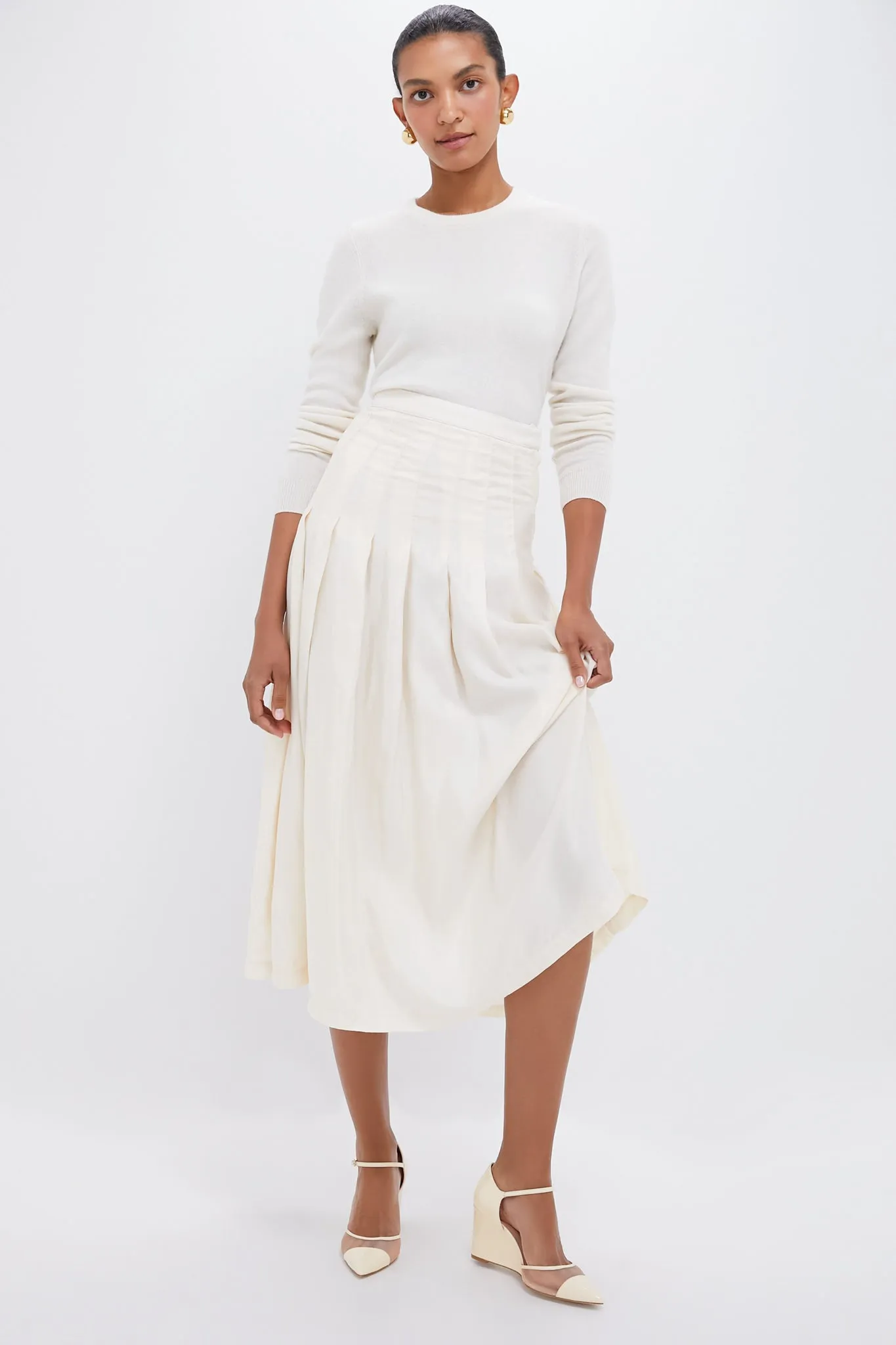 Arctic Wolf Atelier Pleated Maxi Skirt