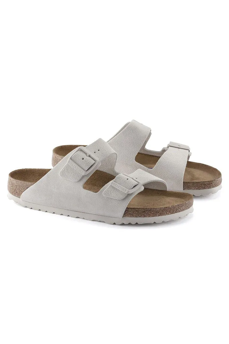 Arizona Soft Footbed | Antique White Suede