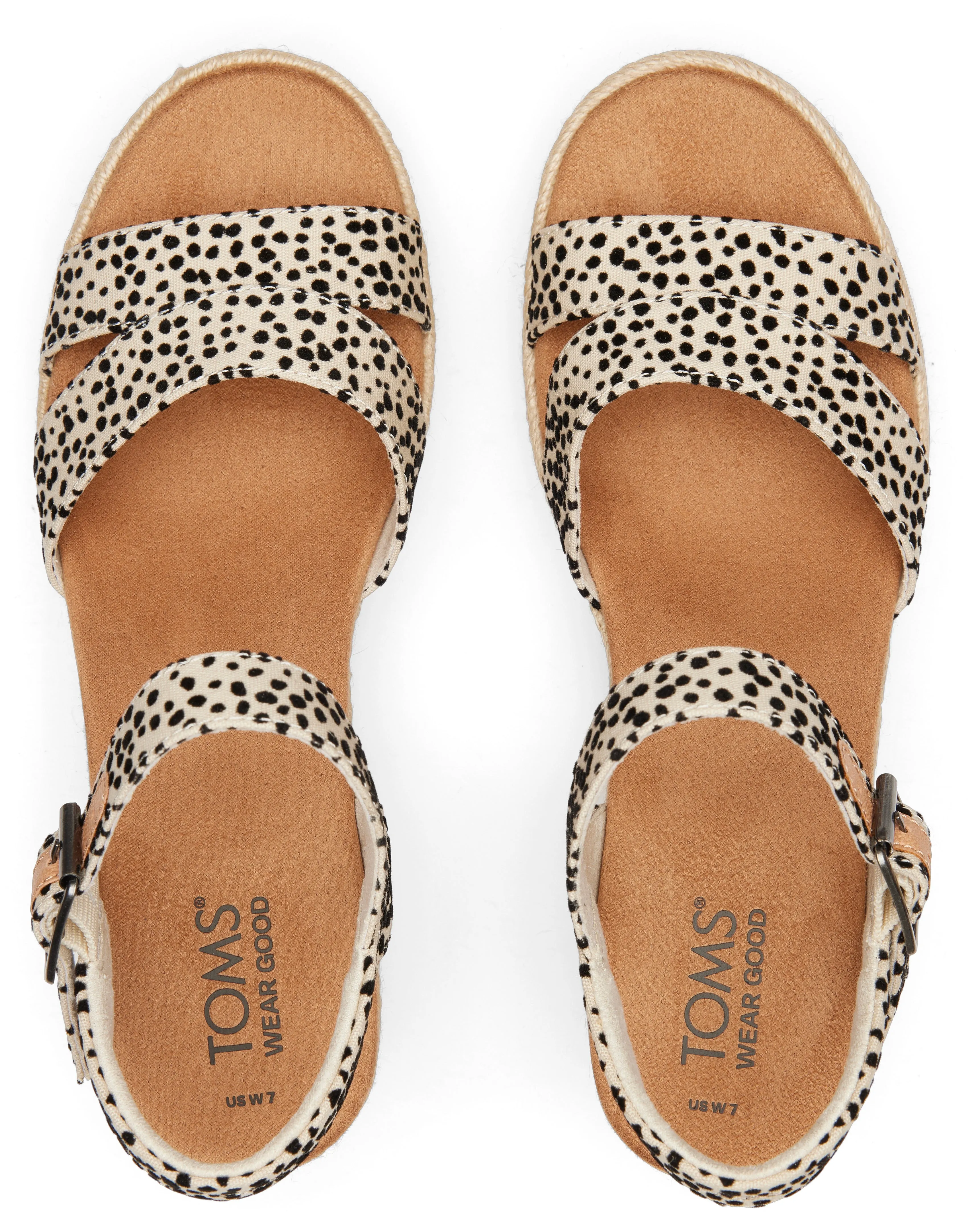 Audrey Espadrille Sandal - Fog Flocked Mini Cheetah