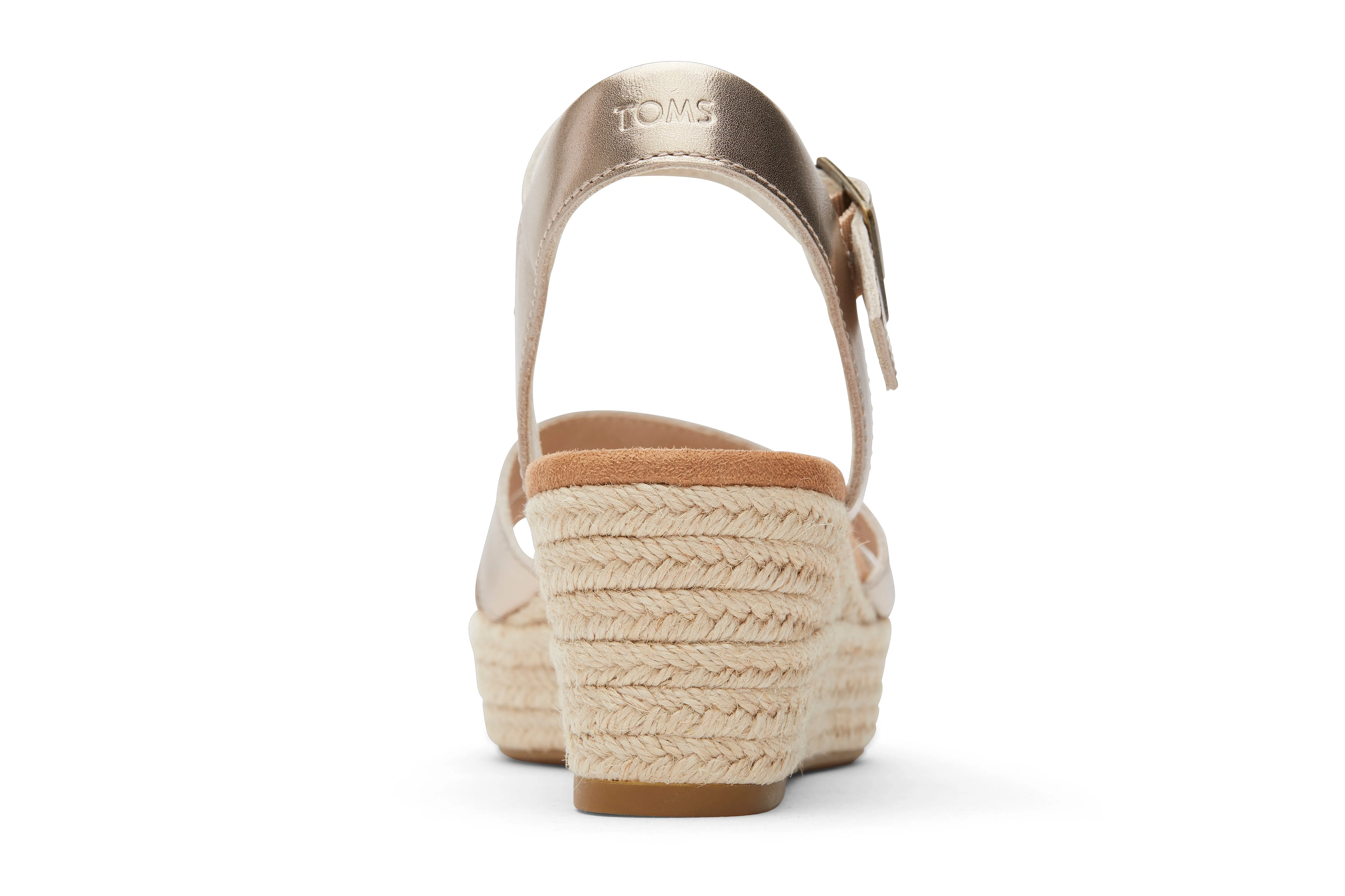 Audrey Espadrille Sandal - Light Gold Metallic Leather