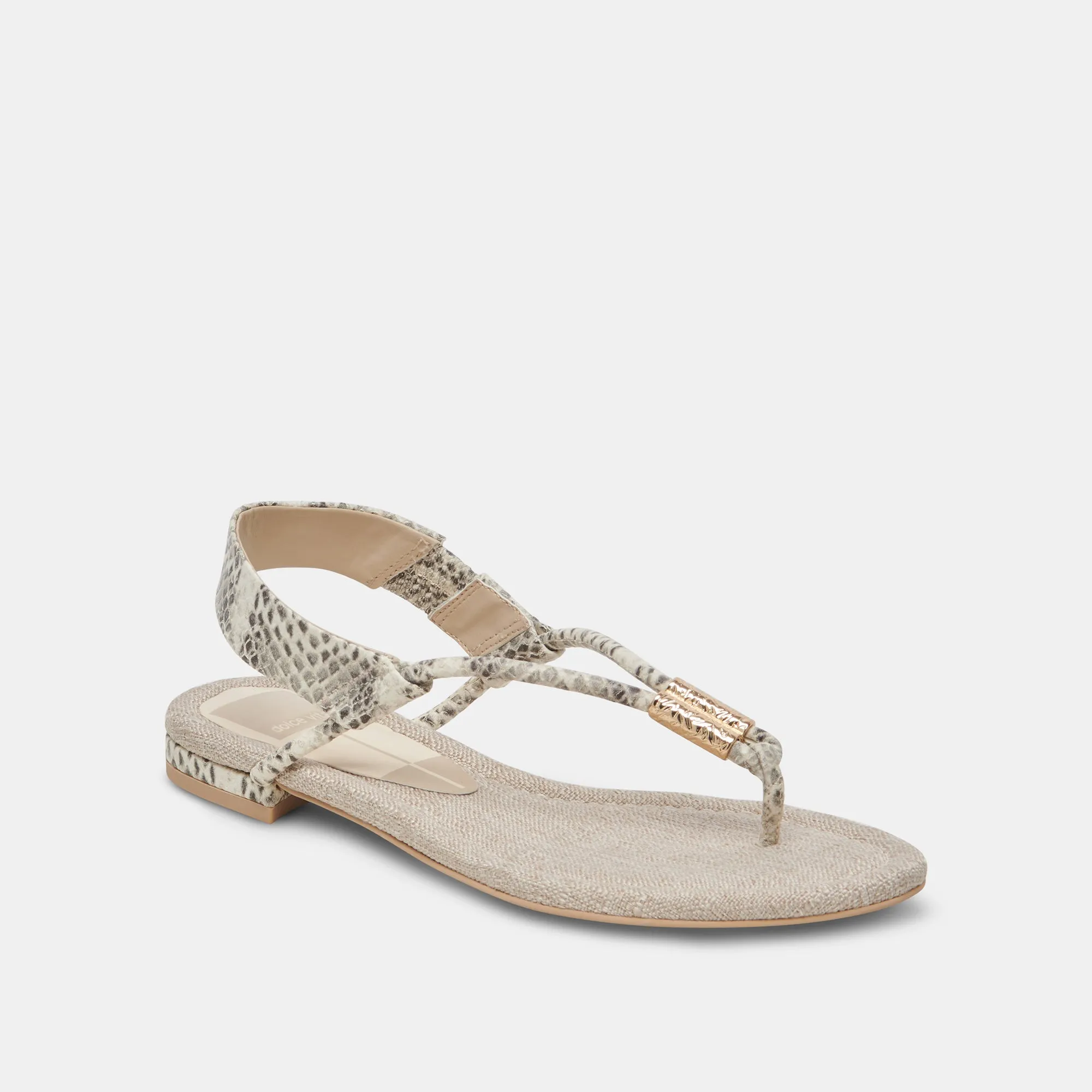 BACEY SANDALS GREY WHITE EMBOSSED STELLA