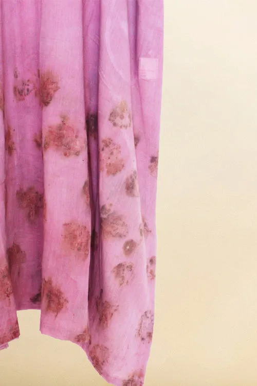 Bageeya “Lilac” Pure Mul Strap Dress|Crafted With Sacred Temple Rose And Lac