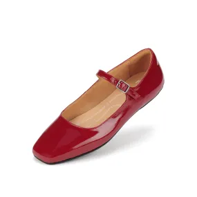 Ballet MJ Square Toe Merlot Patent