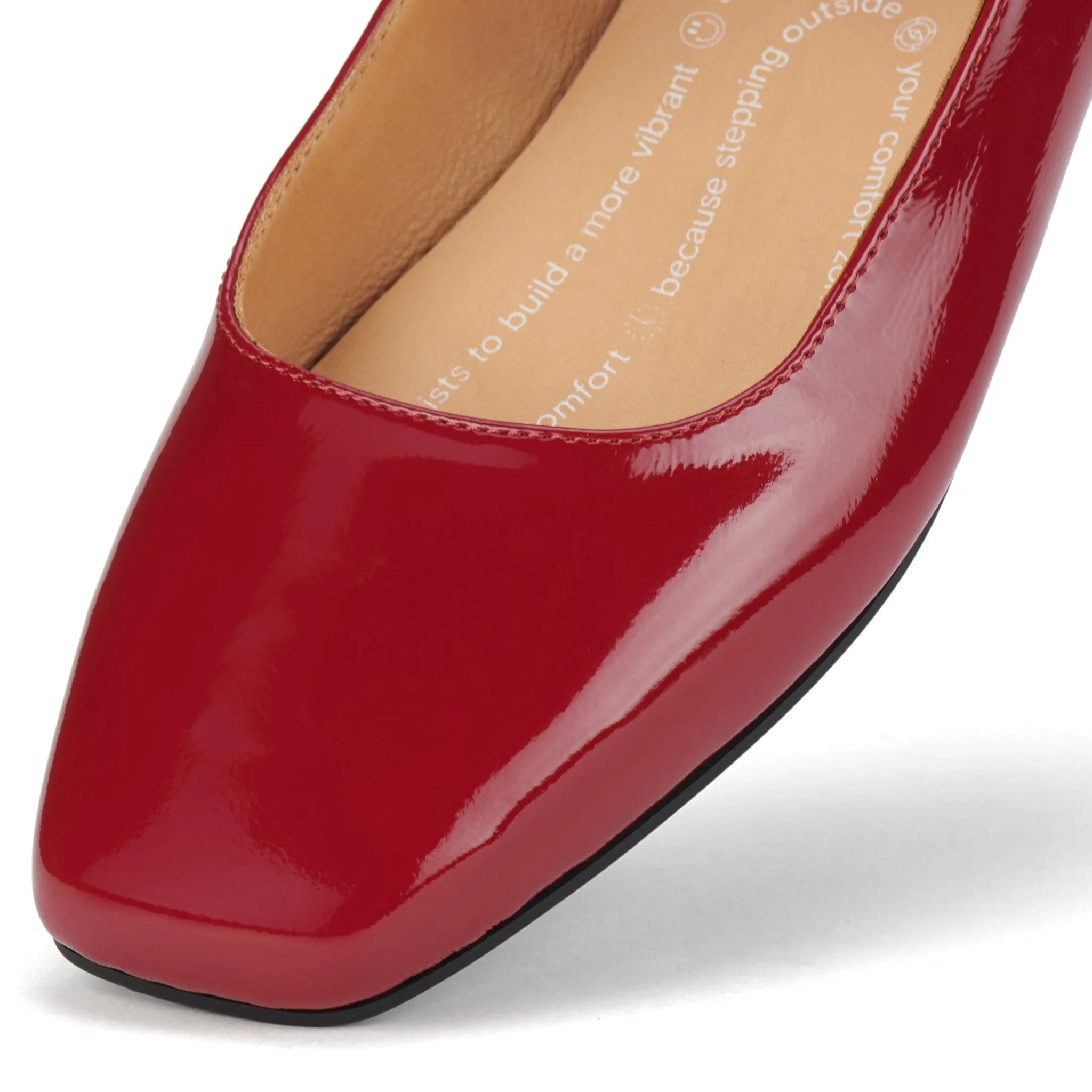 Ballet MJ Square Toe Merlot Patent