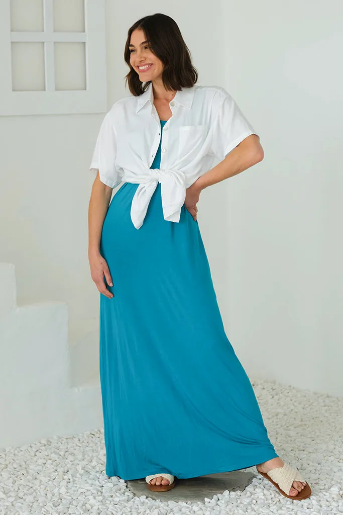 Bamboo Maxi Dress - Teal