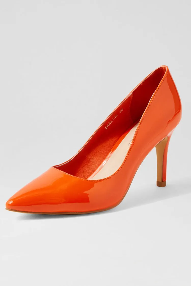 Barrios Leather Heel in Orange