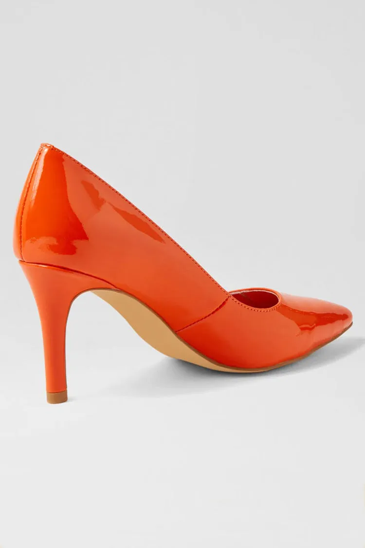 Barrios Leather Heel in Orange