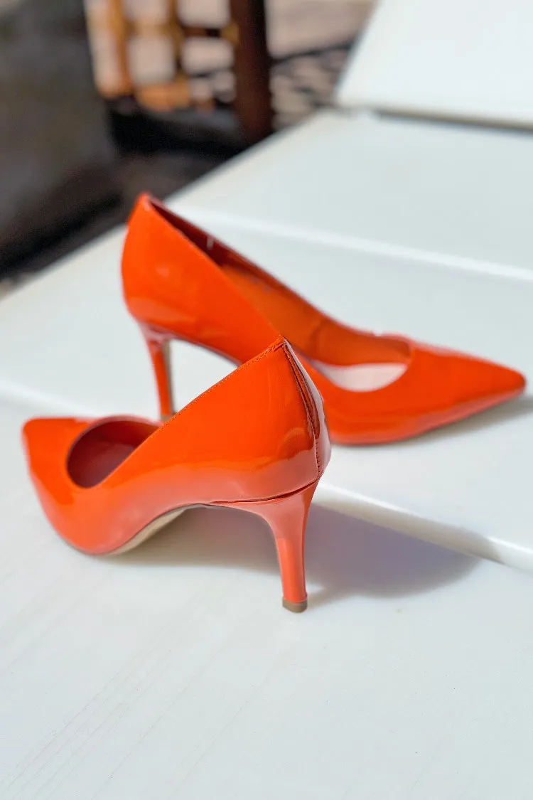 Barrios Leather Heel in Orange