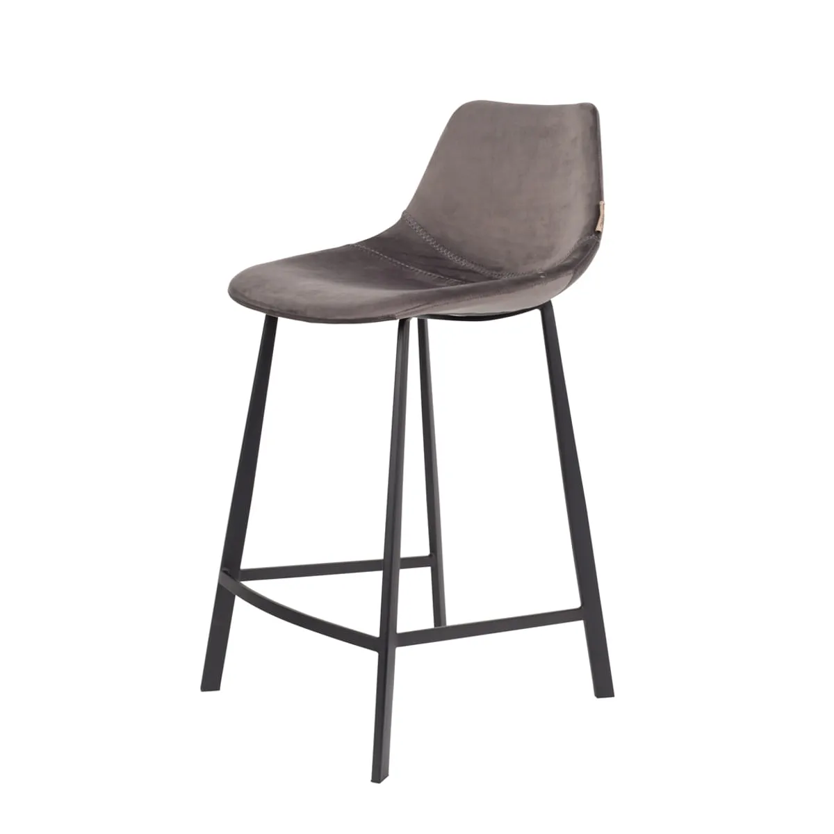 BARSTOOL FRANKY VELVET GREY