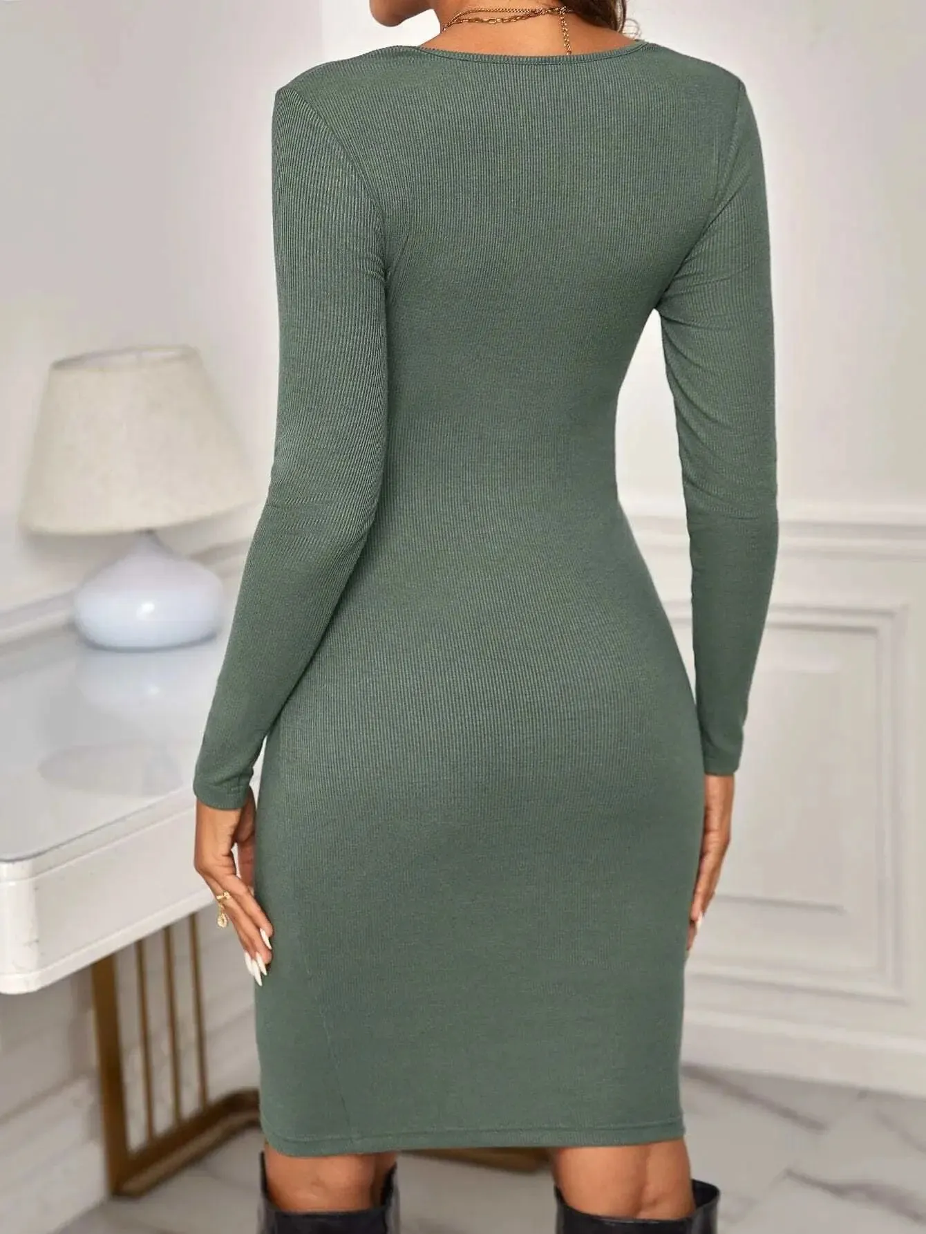 Belly Embrace Knit Midi - Long Sleeve Maternity