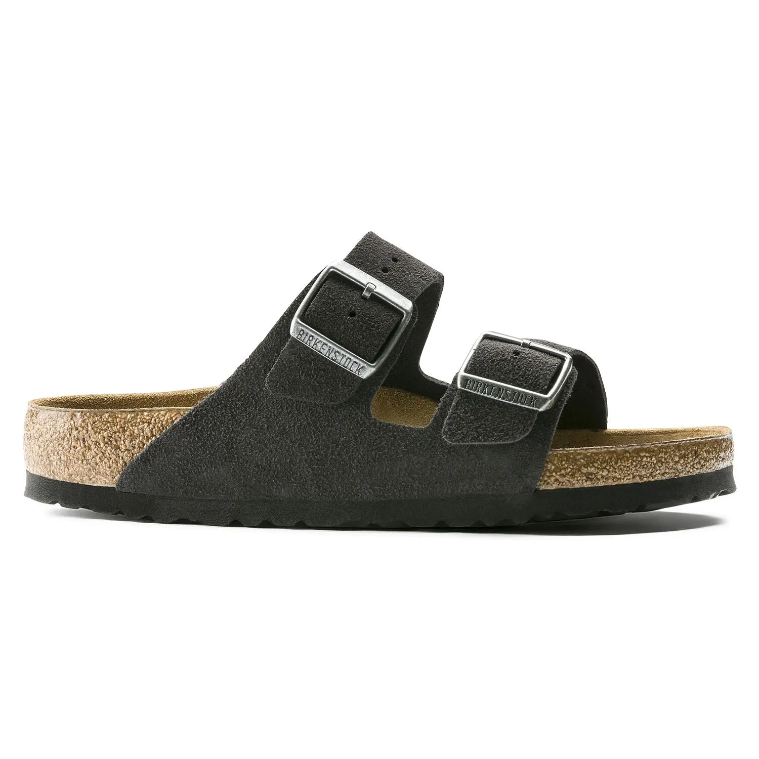 BIRKENSTOCK UNISEX Arizona Soft Footbed Suede Leather (Velvet Grey - Narrow Fit)