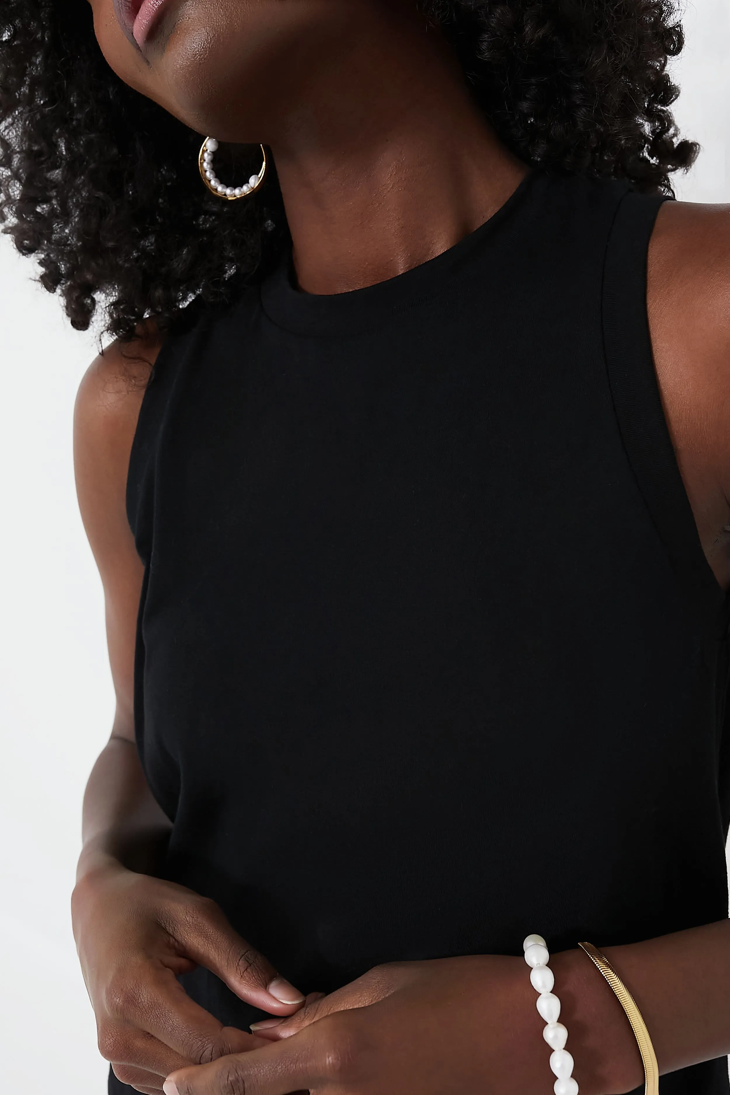 Black Anthos Cotton Tank