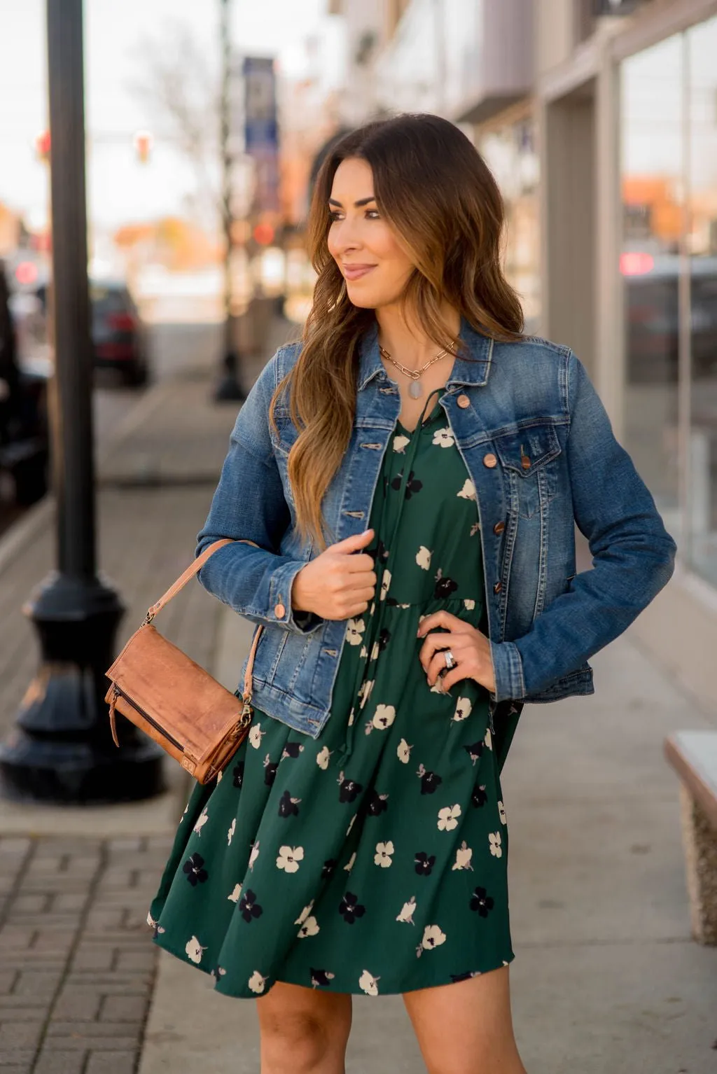 Blossoms Ruffle Long Sleeve Dress