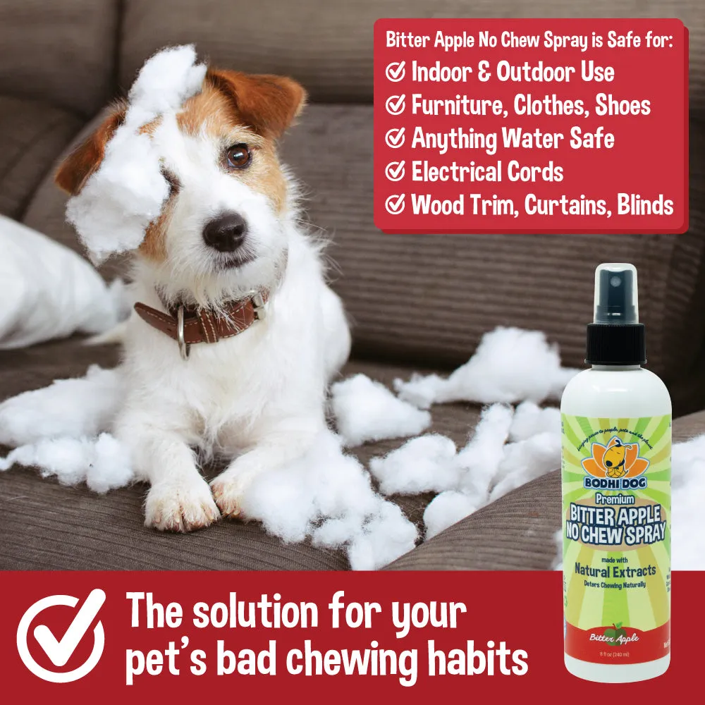 Bodhi Dog Premium Bitter Apple No Chew Spray | Natural Training Aid | Bitter Apple Chewing Spray for Dogs & Puppies | Deter Dogs from Chewing & Biting | Made in USA