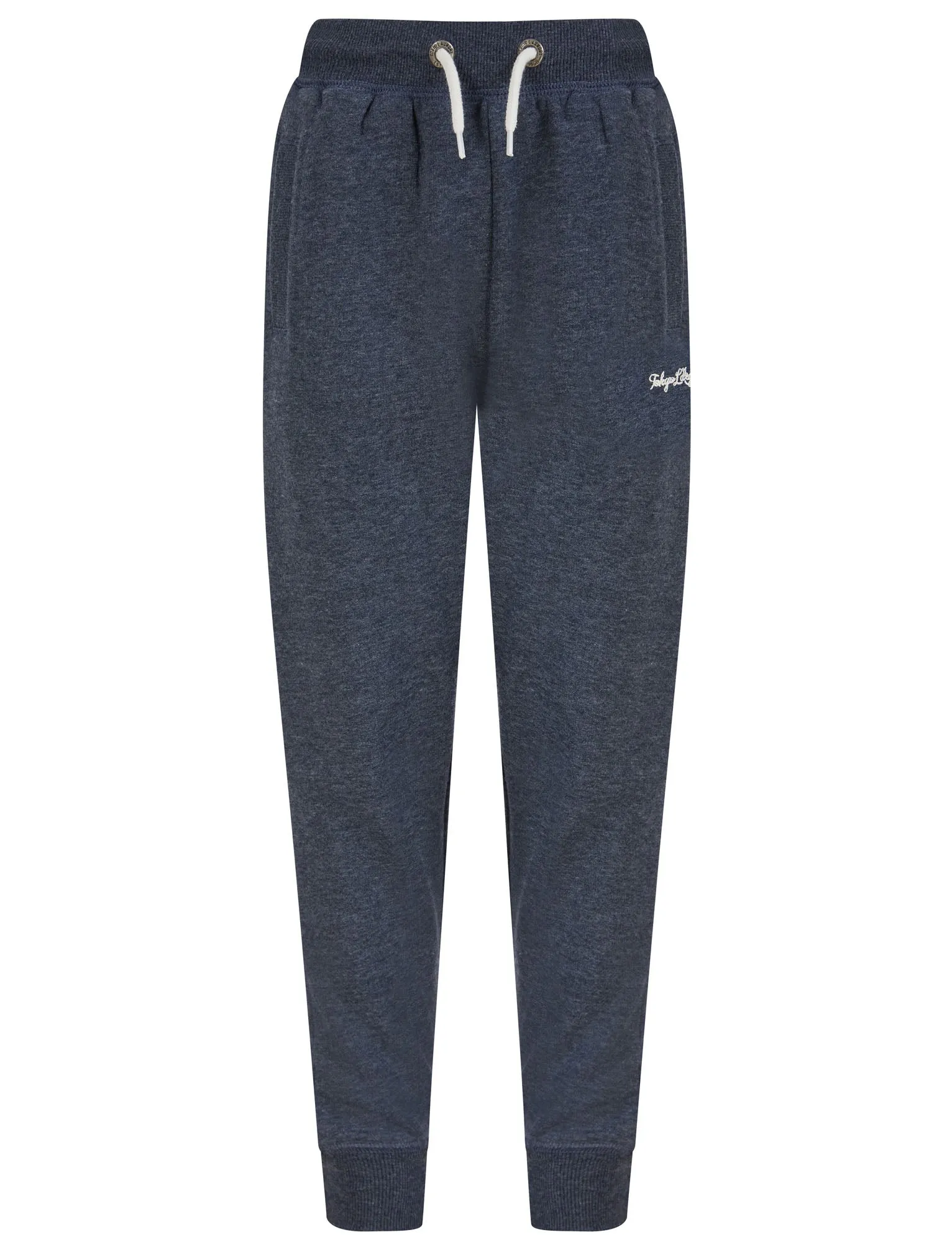 Boys Peckham Brushback Fleece Cuffed Joggers in Dark Navy Marl - Tokyo Laundry Kids