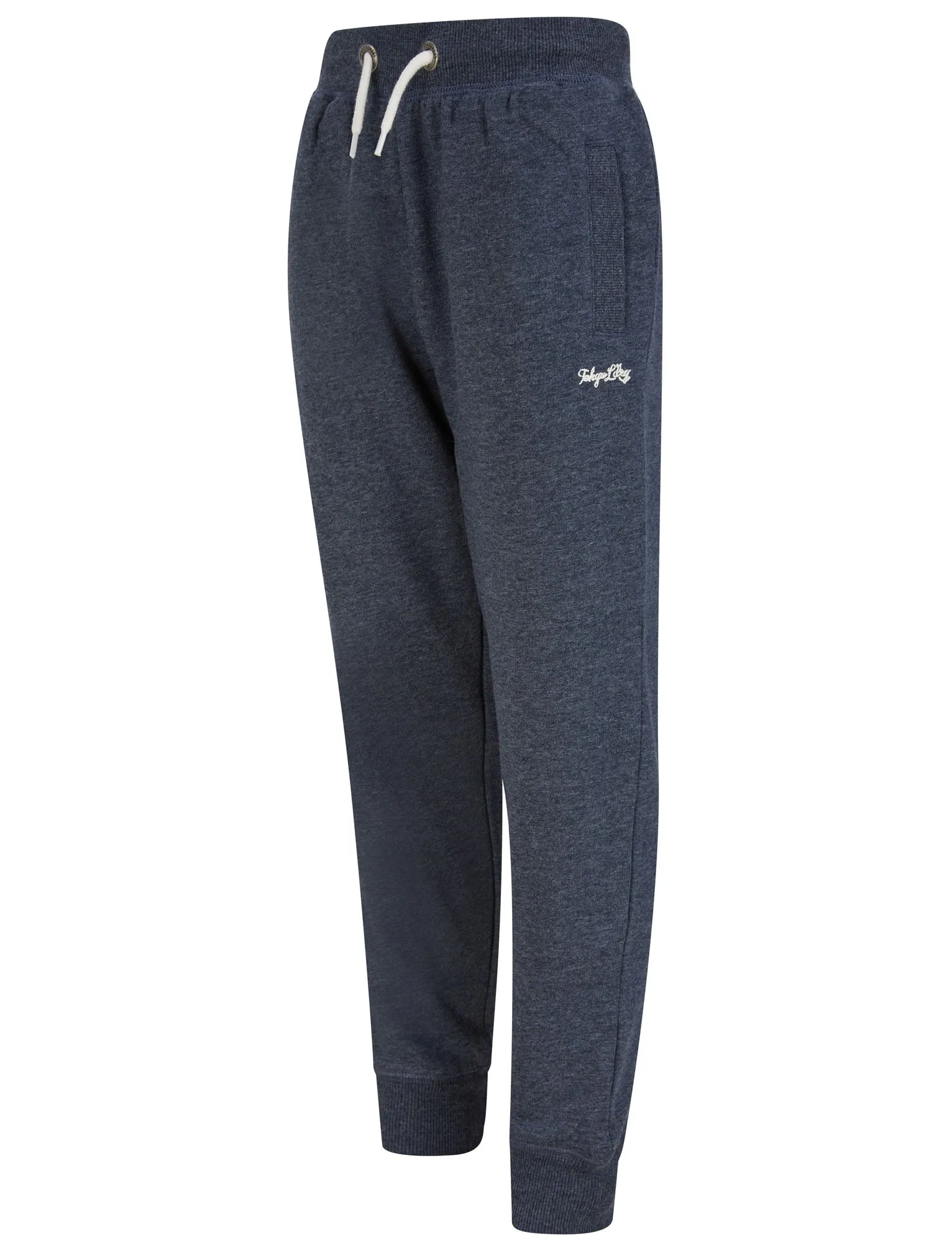 Boys Peckham Brushback Fleece Cuffed Joggers in Dark Navy Marl - Tokyo Laundry Kids