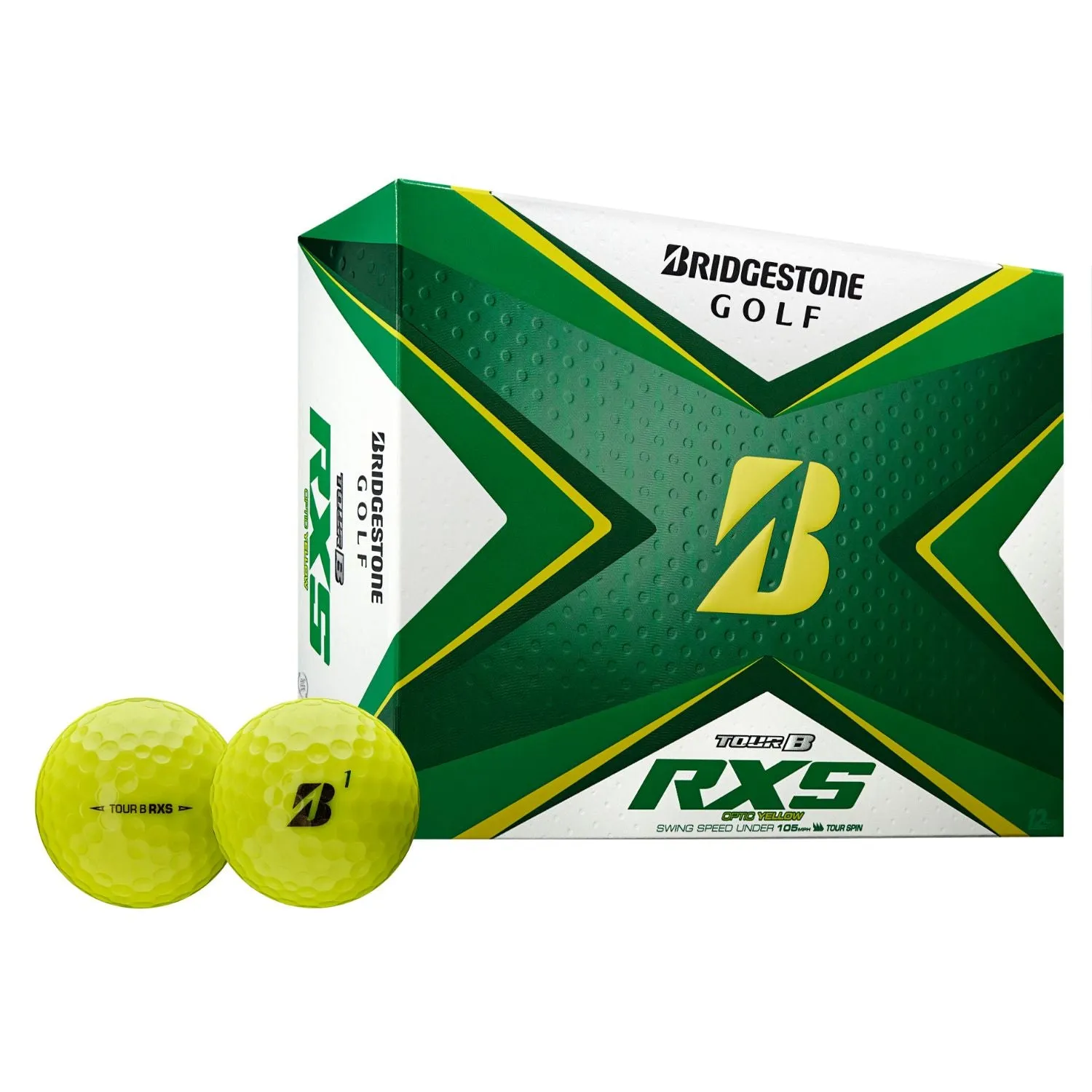 Bridgestone Tour B RXS Golf Balls-Dozen Yellow