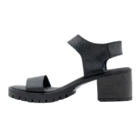 Bull Boxer Cecilia Chunky Mid-Heel Sandals Leather Black Colour For Women