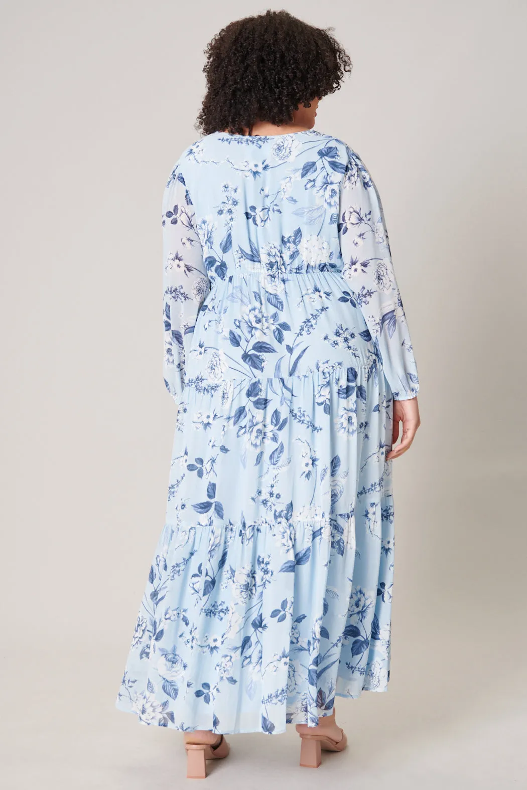 Cadaval Floral Mabel Tiered Maxi Dress Curve