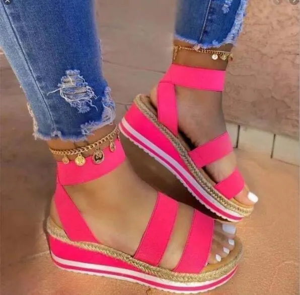 Candy Color Wedges Platform for Women