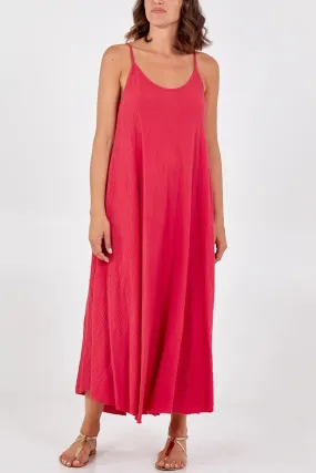 Cheese Cloth Strappy Maxi Dress