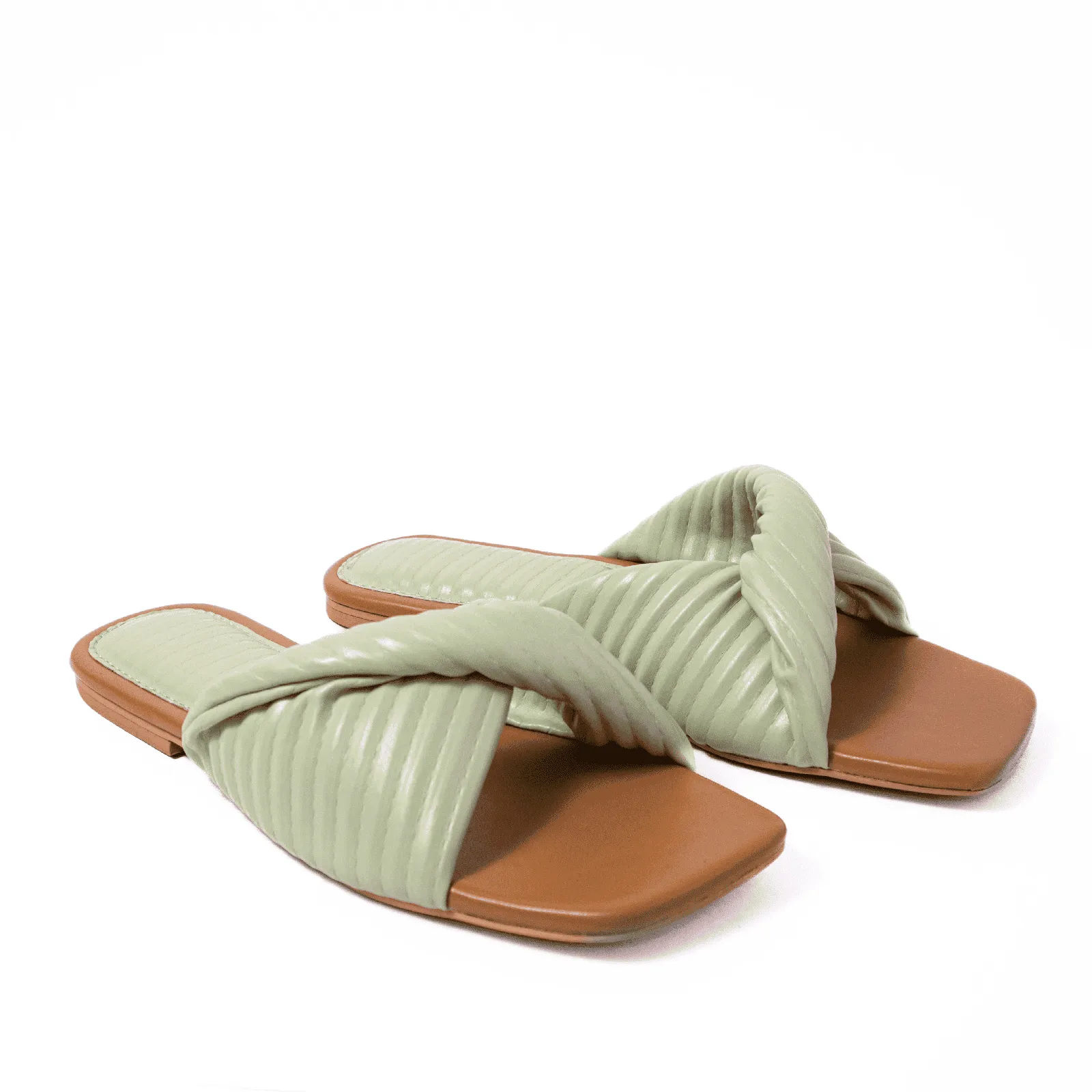 Convoluted Matcha Green Flats