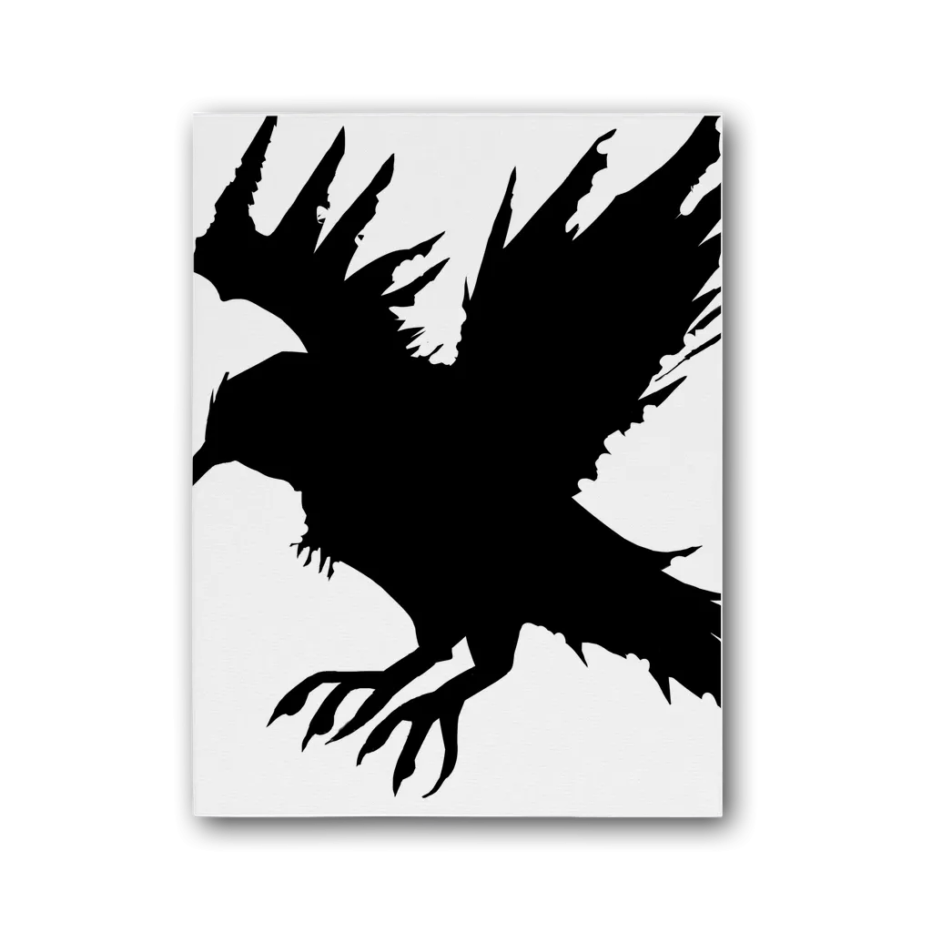 Crow Premium Stretched Canvas