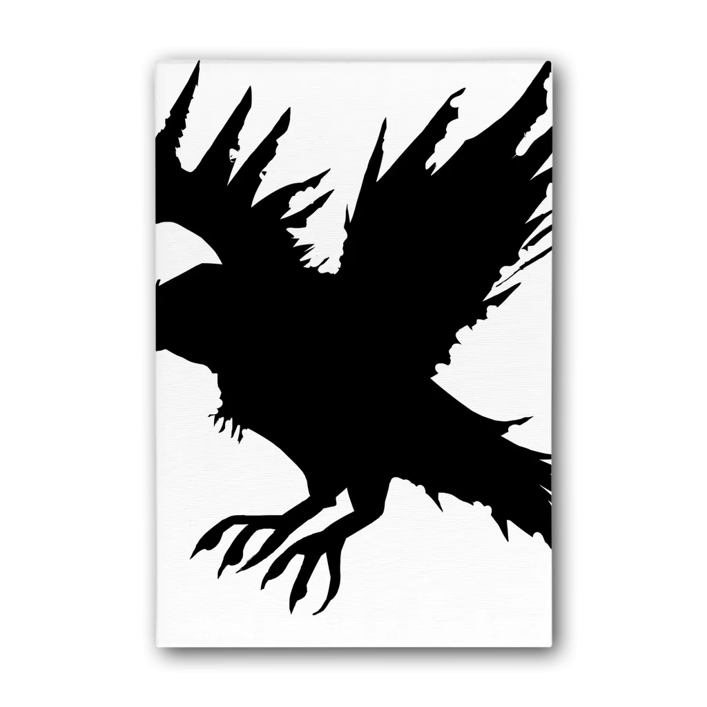 Crow Premium Stretched Canvas