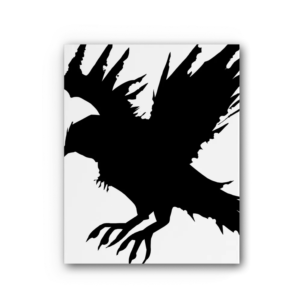 Crow Premium Stretched Canvas