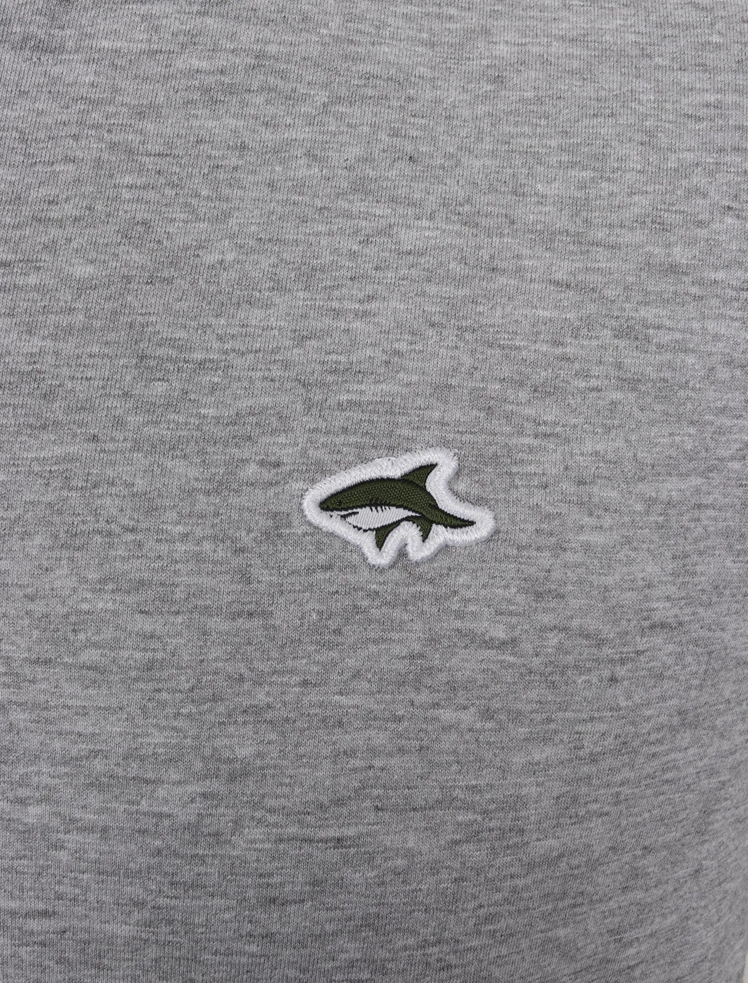 Earl Cotton Jersey Crew Neck Ringer T-Shirt In Light Grey Marl / White - Le Shark