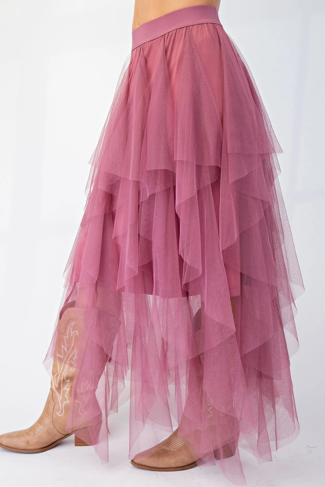 Easel - Mauve Tulle Ballerina Skirt