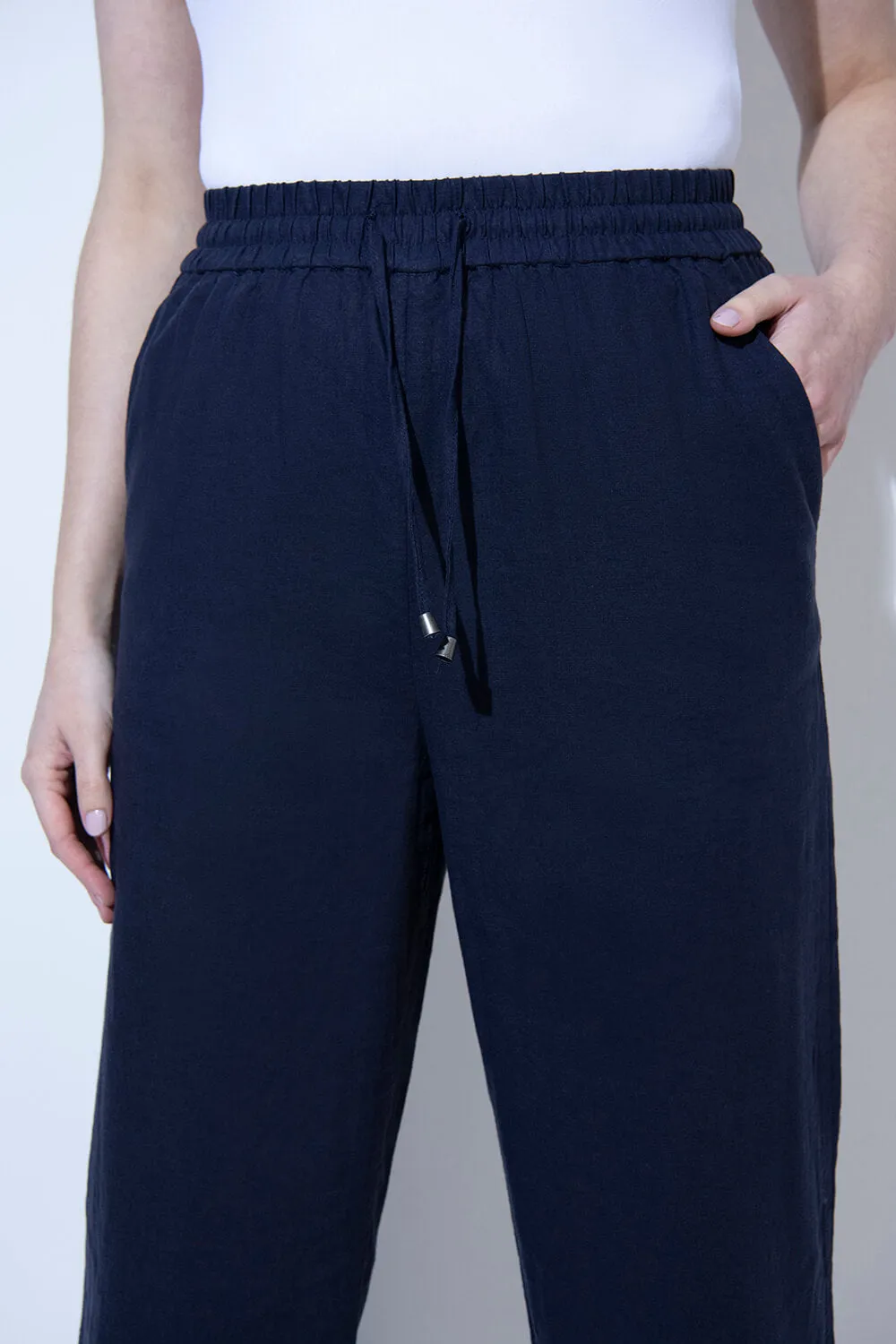 Everyday Linen Trousers - Navy