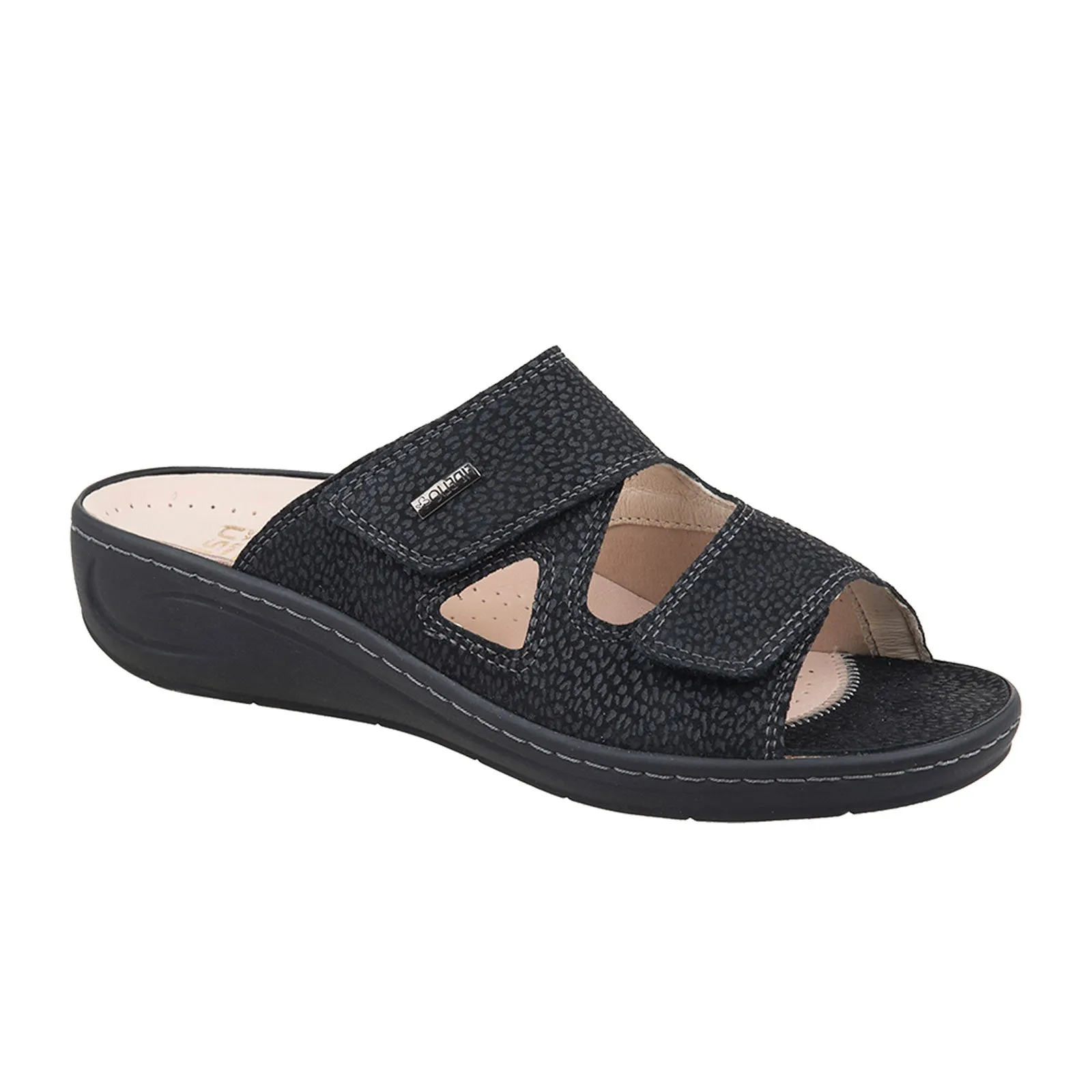 Fidelio Linz Slide Sandal (Women) - Black Licenze