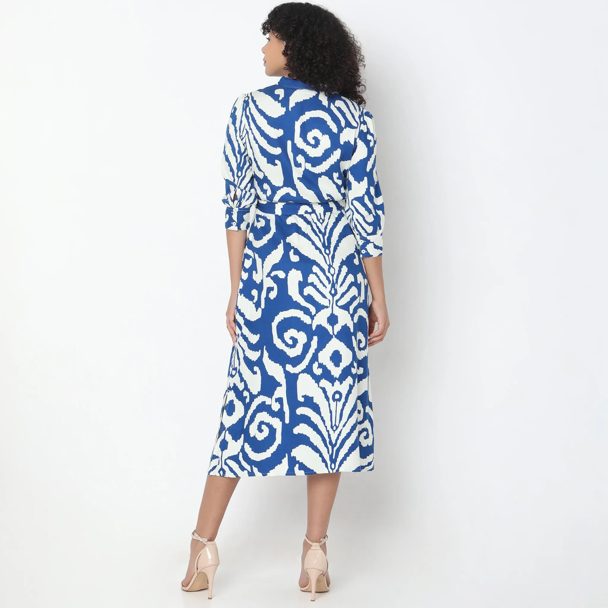 Flare Fit Abstract Dress