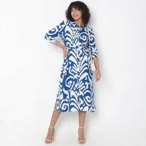 Flare Fit Abstract Dress