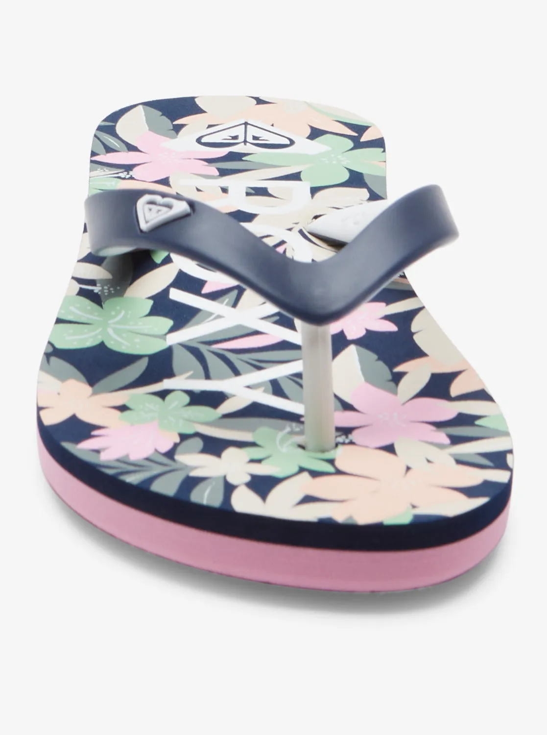 Girls 4-16 Tahiti Flip-Flops - Lt Navy/Pink