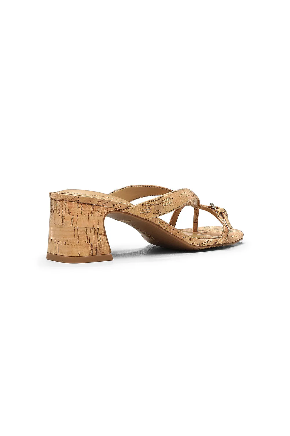 Glam Block Heel Sandals - Natural