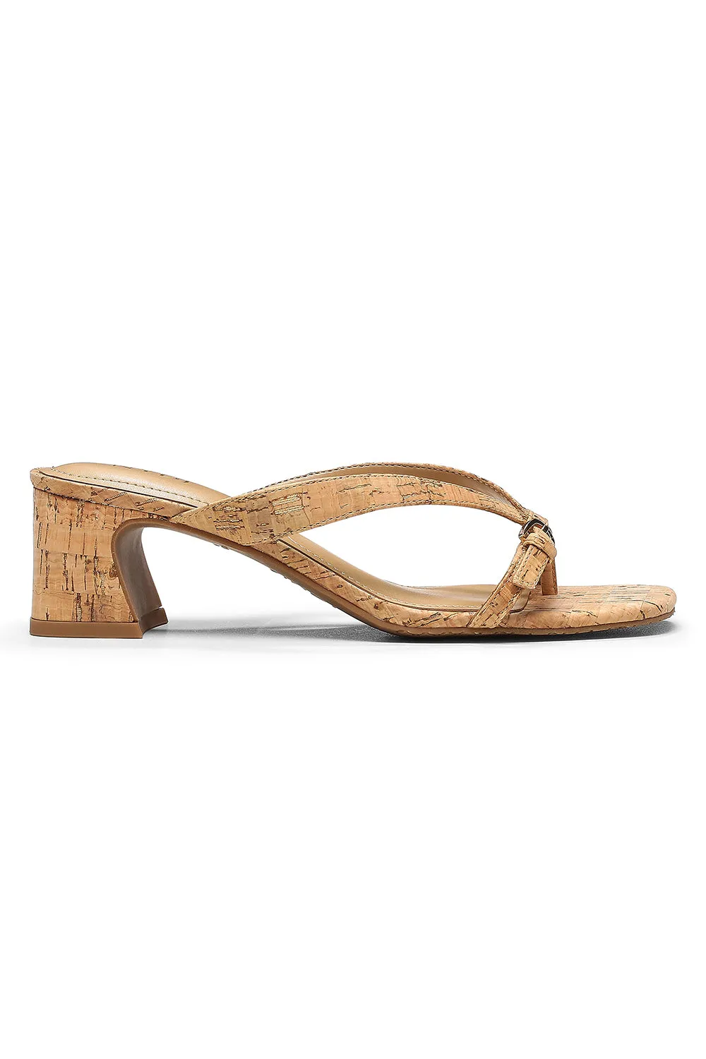 Glam Block Heel Sandals - Natural