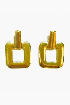 Gold Mod Square Earrings