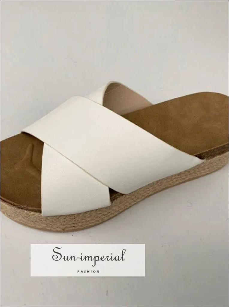 Gold Summer Women Slippers Open Toe Platform Casual Shoes each Ladies Outdoor Flip Flops X Shape